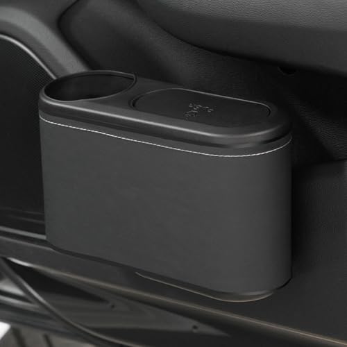Image of 2 Packs Mini Car Trash Can Bin Bin,Car Garbage with Lid Storage for Front Back Seat Accessories (3)