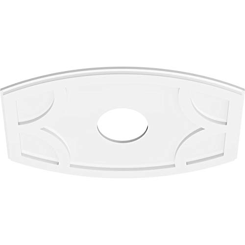 Image of Ekena Millwork CMP28X18KY-06000 Kailey Architectural Grade PVC Contemporary Urethane Ceiling Medallions 28 inchW x 18 5 /8 inchH x 6 inchID x 15 inchC x 1 inchP