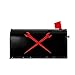 Ironworker Crossed Tools Mailbox Cover Magnetic MailWraps Outside Garden Yard Home Standard Mailbox 21x18 in, Black
