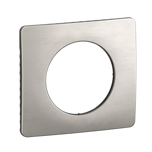 LEGRAND | Plaque 1 Poste Alu Satiné, Céliane, Finition Métal Chic Et Moderne, Système De Rattrapage Des Défauts Du Mur, Montage Horizontal Et Vertical