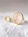 MJLULU Elegant 14K Gold-Plated Statement Ring with Light Pink Simulated Rose Quartz - Hypoallergenic & Lightweight, Dainty & Simple for Daily Wear - Minimalist Jewelry
