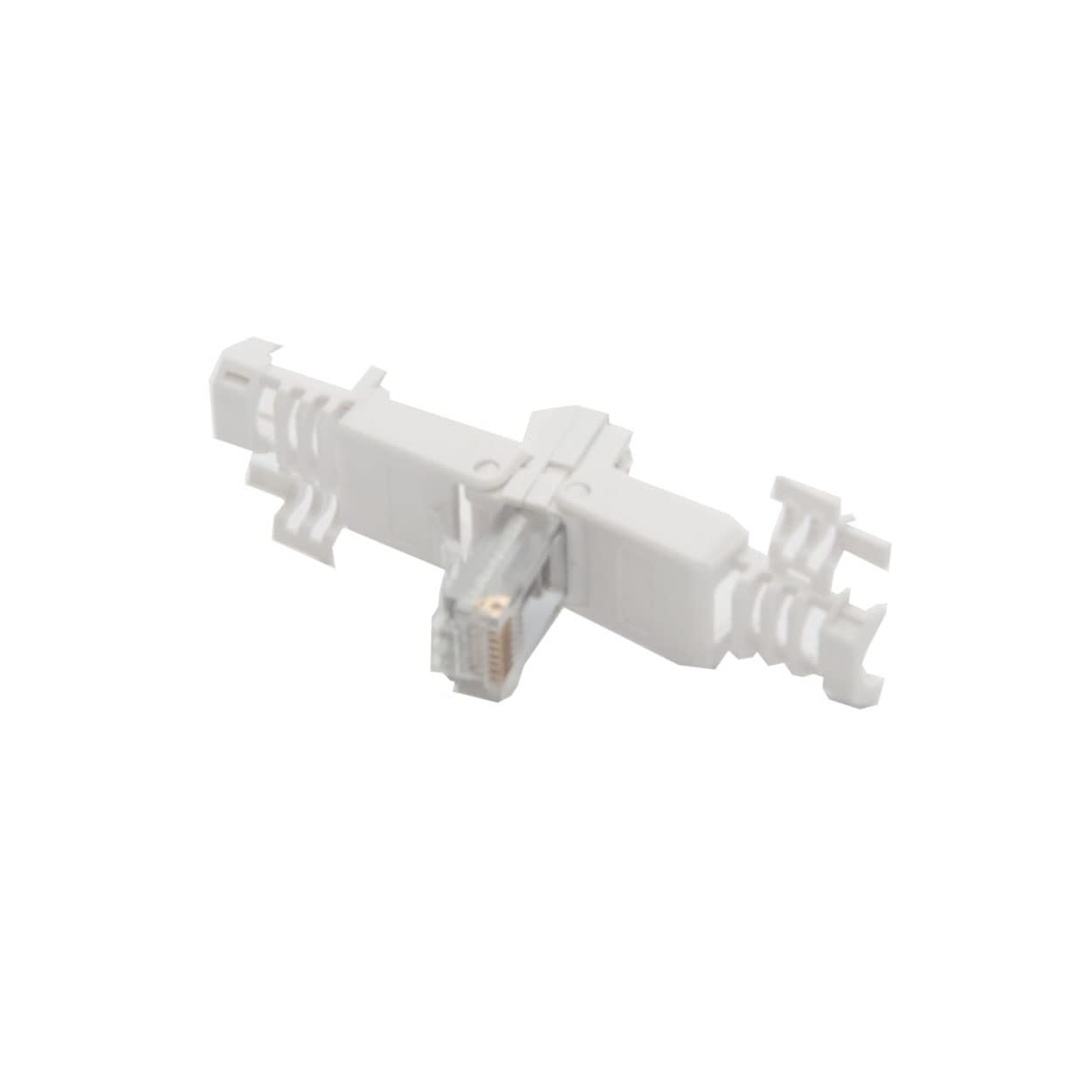 Premium X 100x Netzwerkstecker CAT6a RJ45 Adapter Kupplung für CAT6 und CAT7 Verlegekabel Patchkabel AWG 24, 25 und 26 Innenleiter LAN Stecker Werkzeugfrei Werkzeuglos Stecker
