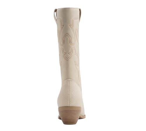 Image of Soda RENO ~ Women Western Cowboy Stitched Pointe Toe Low Heel Ankle Mid Shaft Fashion Boots