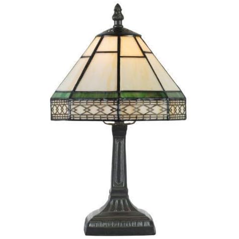 Home Supplies Tiffany Style Hand Crafted Glass Table / Desk / Bedside Lamps (Mission Stained Glass, 8 inches) Cover