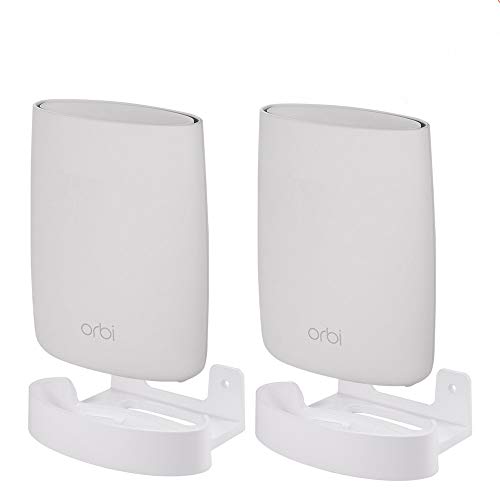 Preisvergleich Produktbild BECEMURU Wandhalterung Ständer Halter Stabilität ABS Wandhalterung Schutzhalter für Netgear Orbi RBK50 AC3000, RBS50, RBS40, RBK40 AC2200 Heim WiFi-System (2 Pack)