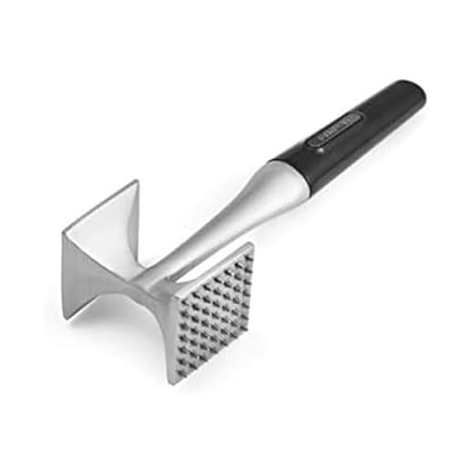 Farberware 5211475 Professional Dual-Sided Stainless Steel Meat Tenderizer with Comfort Grip Handle, Standard