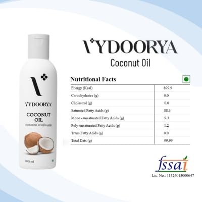 Image of Pure Coconut Oil 100 Ml | 100% Natural & Organic | Hair & Skin Care | Unrefined & Chemical-Free