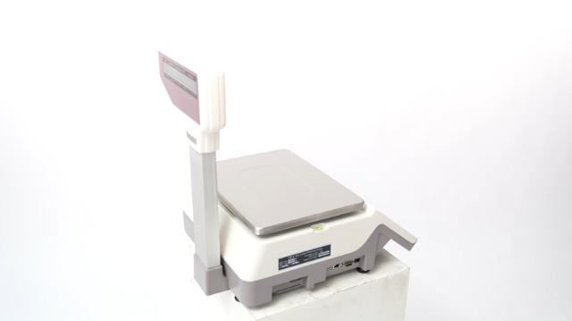 Báscula electrónica etiqueta con impresora, 66 lbs LCD doble miniatura 7