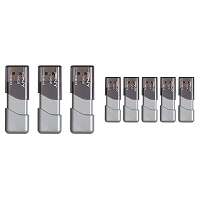 PNY 64GB Turbo Attache 3 USB 3.0 Flash Drive 3-Pack & 32GB Turbo Attache 3 USB 3.0 Flash Drive 5-Pack