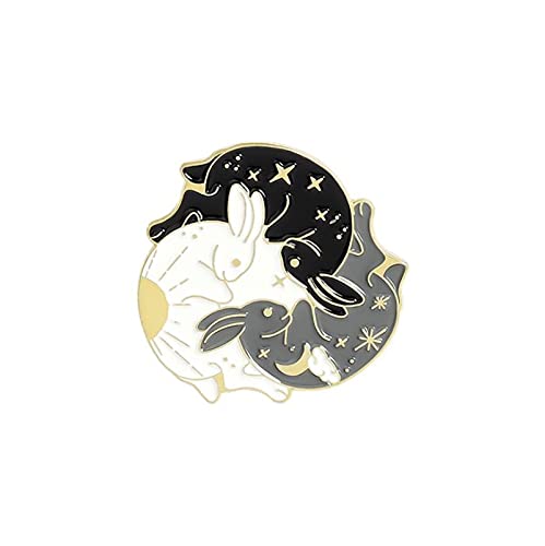 Broche poisson rouge en alliage créative et badge de mode dessin animé lapin