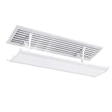 Deflector de Aire Acondicionado Rectangular Ajustable, Cubierta de ventilación de 70 cm para hogar/Oficina, Evita la Entrada de Aire frío, Ancho de 20 cm, Color Blanco, Ideal para Uso comerc