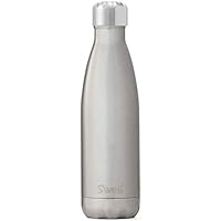S'well SWB-Slvr07 Insulated Thermal Drinking Bottle, 500 ml, Silver Lining