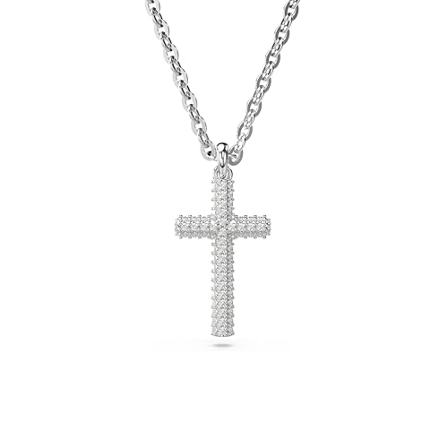 Swarovski Insigne pendant, Pavé, Cross, Clear, Rhodium Finished4