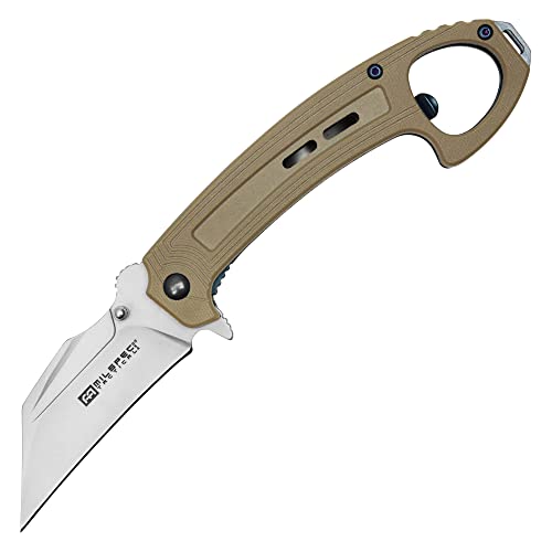 Buckshot Knives 7.5" Overall Wharncliffe Blade Folding Pocket Knife Nylon Fiber Handle (PML203DE)