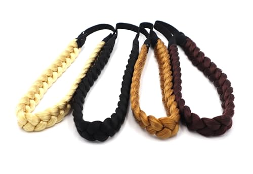 Thai Headband Elastic Stretch Hair Braided Hairpiece Hair Accessories Bohemian style. (4 PCS.)