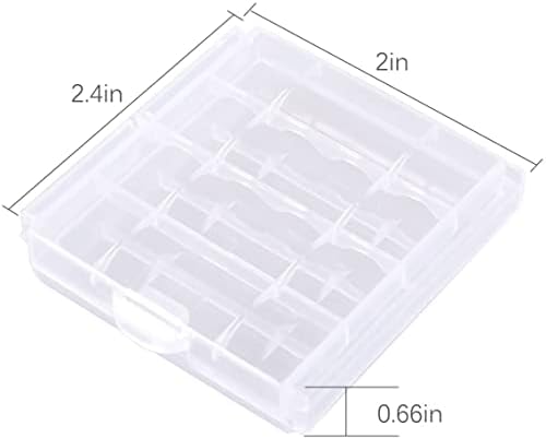 RUNCCI-YUN 12 Pcs Plastic Battery Storage Case,AA/AAA Cell Battery Storage Case,Plastic Battery Case for Batteries and Rechargeable Batteries,Battery Carrying Case Holder(Transparent)