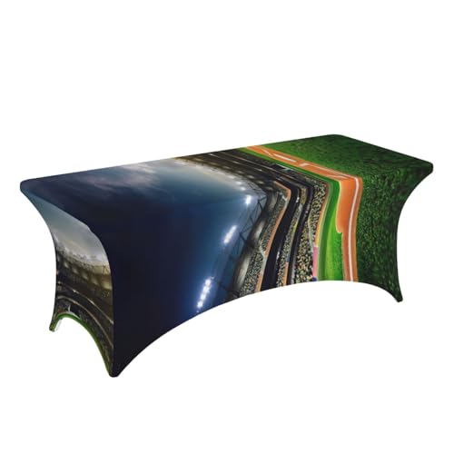 Nappe de table en élasthanne vert de 1,8m pour décorer vos buffets de fête