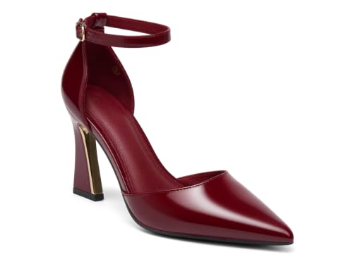 Image of Juliet Holy Womens Pumps Point Closed Toe Heels Buckle Ankle Strap D'Orsay Heeled Sandals