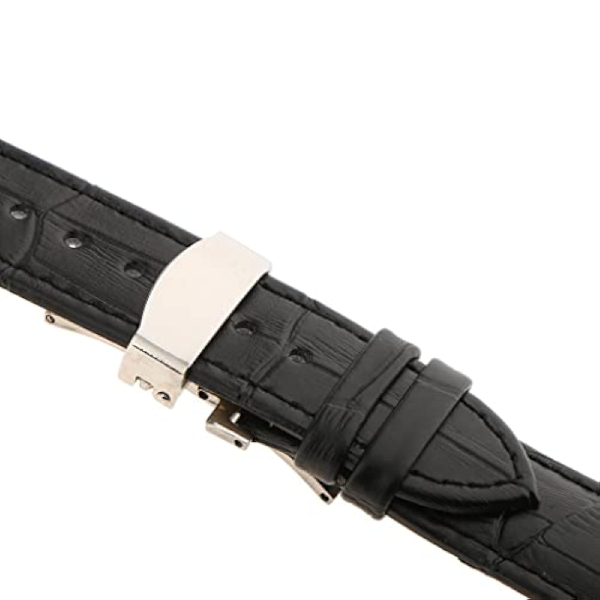 Leather Watch Band Butterfly Deployment Clasp Buckle