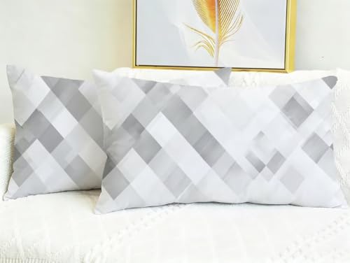 Housse de coussin velours blanc 50x90cm fermeture invisible pour canapé confortable - 4