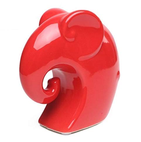 Gwill 2 pezzi carino nero rosso amore elefante ceramica artigianato forniture animali statua sculture ornamenti moda casa soggiorno arredamento regali di nozze artigianato