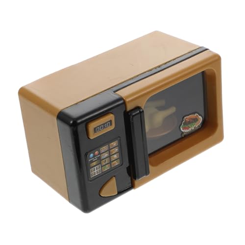 BESPORTBLE Mini Microondas Simulado para Juguete Educativo y Seguro Diseño Compacto Fácil de Transportar para Cocina y Desarrollo de Habilidades Manuales Infantiles Color