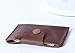 Handmade Vintage Leather Wallet - Slim Front Pocket Credit Card Holder, Hand-Stitched Genuine Cowhide Wallet for Men & Women, Holds 4-8 Cards + Cash (Dark brown stitching, Small Flap Wallet)