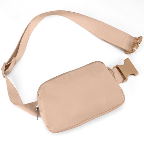 Image of JSJ Mini Fanny Pack for Women & Men,Valentines Day Gifts for Girls Teens Kids Daughter Sister Her,Trendy Stuff Crossbody Bags Cute Everywhere Belt Bags. (Light Brown)