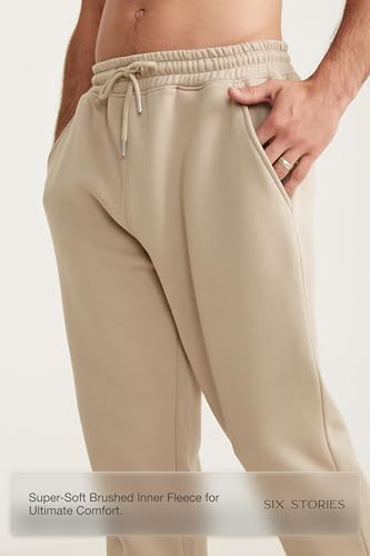 Hubby Sweatpants, Cozy Fleece Joggers for Men, Honeymoon Travel Pants, Comfy Home Relaxed Fit Fall Bottoms, Stone2