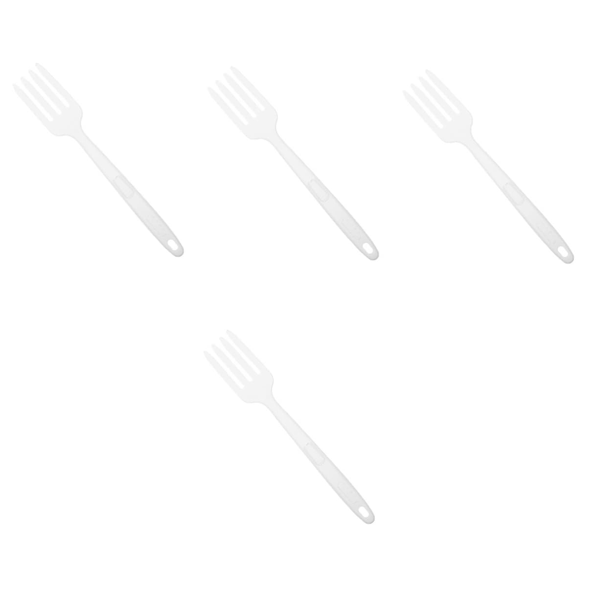 IMIKEYA 4pezzi Fork Da Cucina Silicone Antiadherente Forchetta Multiuso Per Pasta e Insalate Strumento Pratico Per Famiglie e Ristoranti Manico Design Moderno