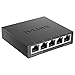 D-Link Ethernet Switch, 5 Port Gigabit Unmanaged Metal Desktop Plug and Play Compact (DGS-105),Black