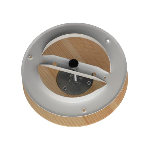 EUROPLAST Ø 100mm Holz Tellerventil Abluft- und Zuluft Deckenventil Ventil Lüftungsgitter Sauna