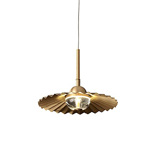Lustre suspendu en cristal moderne avec finition en laiton chic