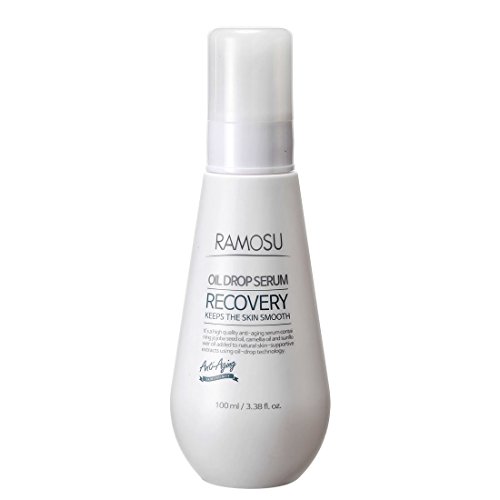 [RAMOSU] Recovery Oil Drop Serum Anti Aging Facial Moisturizer | Essential Oil Blend of Jojoba, Sunflower and Camellia Japonica Oils, Reduces Wrinkles and Dry Skin, Non Sticky and Long Lasting