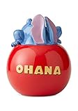 Enesco 6002268 Disney Ceramics Lilo and Stitch Ohana Cookie Jar Canister, 10 Inch, Multicolor