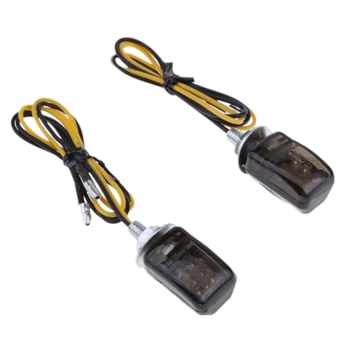 Clignotants moto LED orange à filetage fin 6mm pour une signalisation compacte
