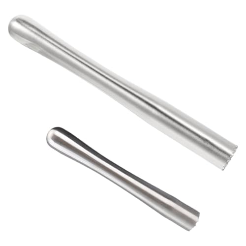 STOBAZA 2pcs Lemon Hammer Bartending Tools Drink Muddler Bartender Tools Bartending Supplies Lemon Accessories Bar Muddler Fruit Smasher Muddlers Lemon Muddler Silver Stainless Steel
