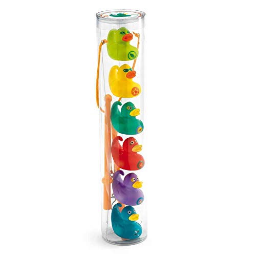 Djeco- Juegos de acción y reflejosJuegos de habilidadDJECOJuego Habilidad Ducky Pesca-Patos, Multicolor (15)