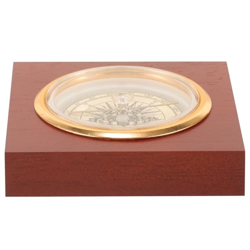 Brújula china vintage de madera estilo retro para exteriores miniatura 1
