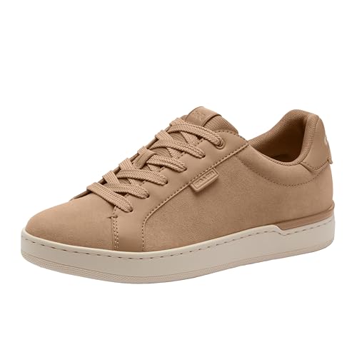 Coach Women's Lowline Suede Sneaker, Taupe, 7