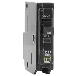 Square D by Schneider Electric One Source QO120CP 20-Amp 1-Pole Plug Circuit Breaker, Pack of 1