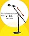 Stage Rocker Adjustable Low-profile Microphone Stand - Snare/Tom Bottom/Bass (Kick) Drum/Table Top, Adjustable Height, 15.75“ Telescoping Boom Arm, Clip-on cable holder, Powered by Hamilton (SR610111)
