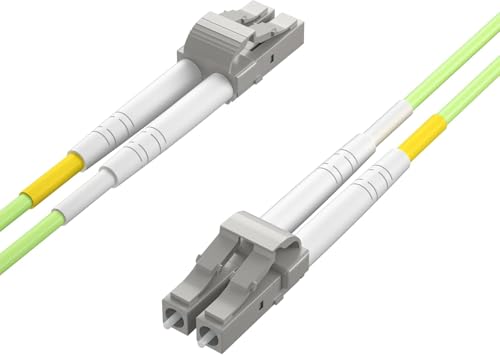 Image of 10Gtek Fiber Patch Cable - ๐๐ ๐๐ผ ๐๐ ๐ข๐ ๐ฑ 10Gb /Gigabit Multi-Mode Jumper Duplex 50 /125ฮผm LSZH Fiber Optic Cord for SFP Transceiver, Green, 0.5-Meter(1.64-ft)