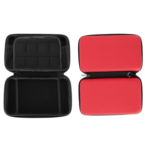 Image of Carrying Case for 3DS, New 3DS XL, New 2DS XL Console, Pocket Hard Shell Case with 8 Game Slot, Inner Pocket, 3DS XL Accessories Protective Carrying Case (Red)