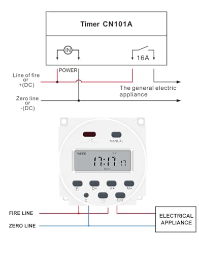 Temporizador programable CN101A 12V para camper y placas solares 3