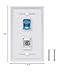 Ethernet Coax Wall Plate 2Pack,1 Cat6 Ethernet Port and 1 Gold-Plated Cable TV Coax F Type Port Wall Plate (White)