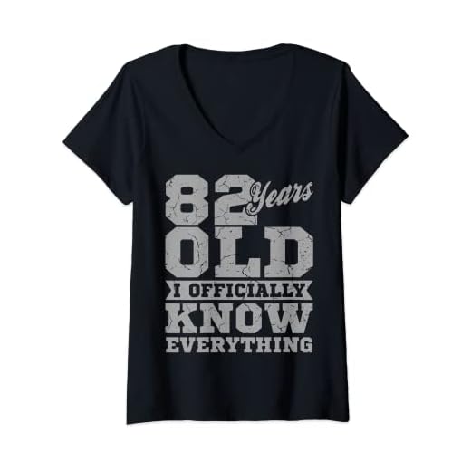 Mujer 82 Cumpleaños 82 AÑOS Camiseta Cuello V