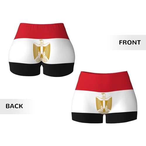 Egyptian Flag Pattern Sports Shorts, high Elastic Slim Fitness Pants, Suitable for Yoga/Leisure/Daily wear3