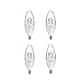 Philips LED Chandelier Bulb 4 Pack, 60 Watt Equivalent, Daylight (5000K) B12 Dimmable Decorative Candle, Candleabra Base