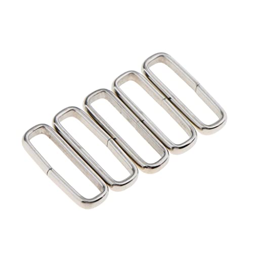 LoveinDIY 5Pcs Metal Watch Band Retaining Keeper Buckle Ring Loop for 18-22mm Strap Wide - 22mm